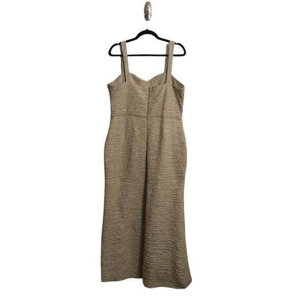 Cachet Metallic Gold Bodycon Maxi Dress Size 16 Prom Old Hollywood Glam Sequins - Picture 6 of 7